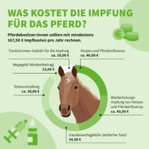 Infografik: Was kostet die Impfung für das Pferd?