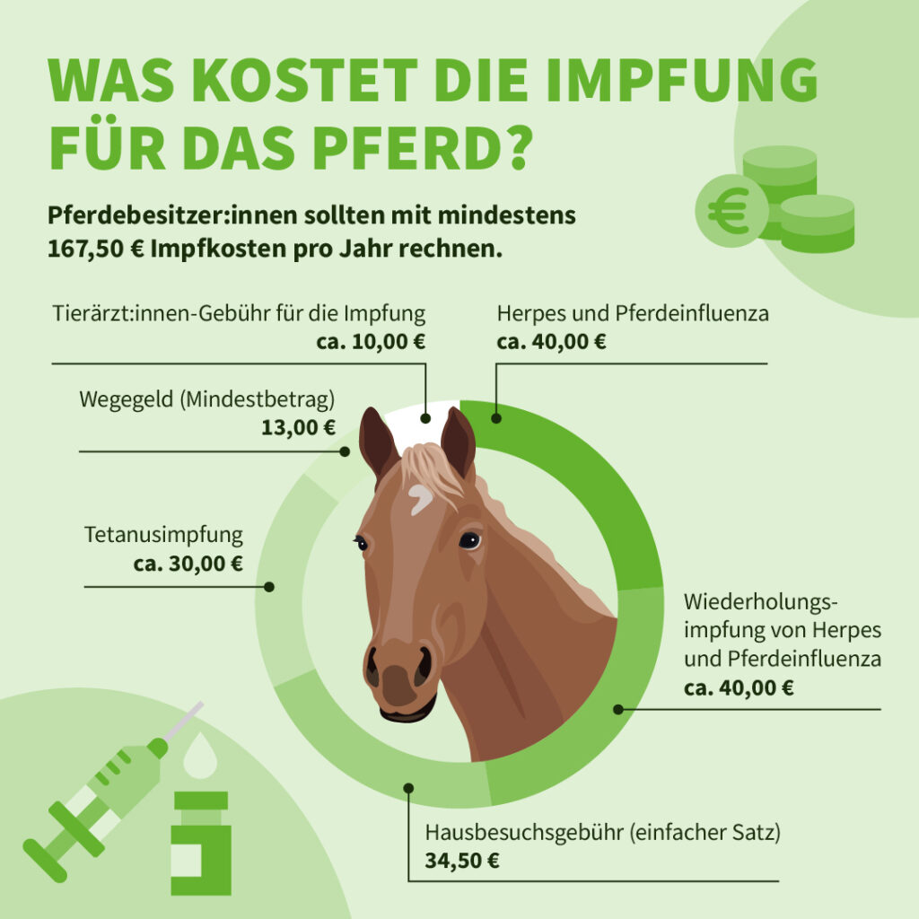 Uelzener-Infografik: Was kostet die Impfung für das Pferd?