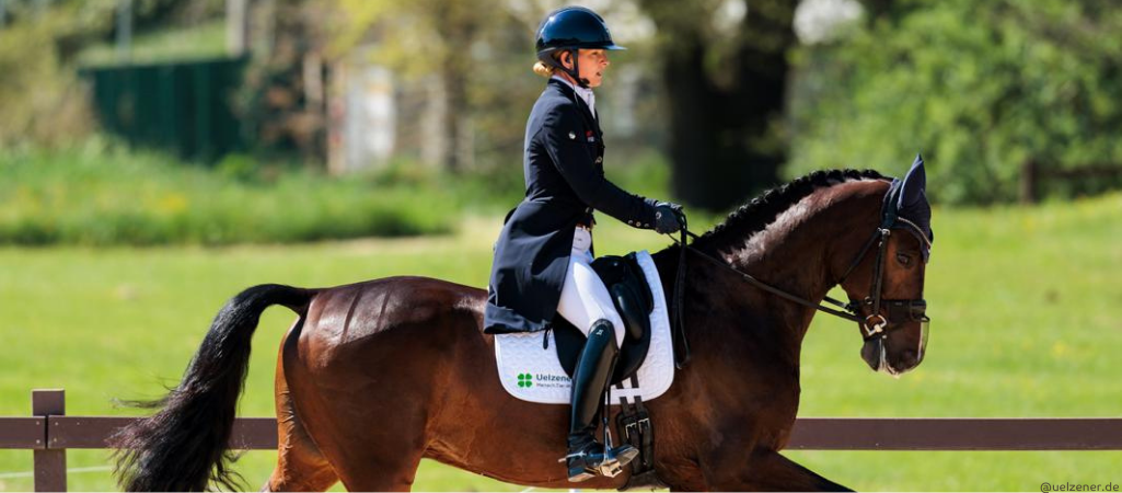 Olympiasiegerin Julia Krajewski auf ihrem Pferd Nickel.